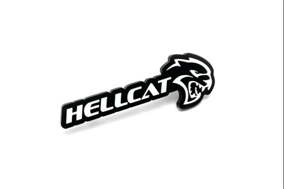 Dodge tailgate trunk rear emblem with Hellcat logo (type 2) Dodge emblems decoinfabric