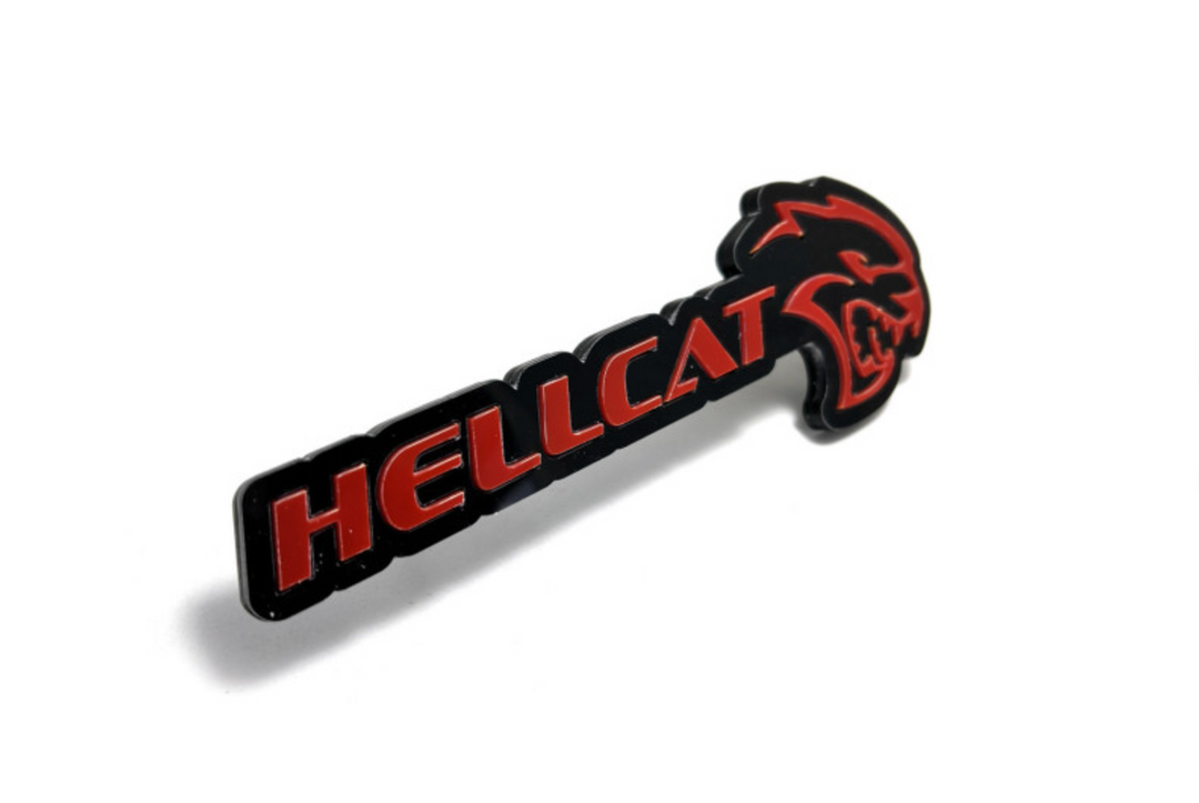Dodge tailgate trunk rear emblem with Hellcat logo (type 2) Dodge emblems decoinfabric