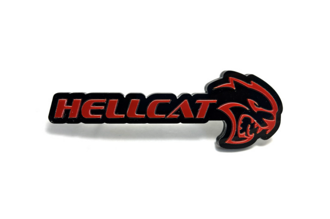 Dodge tailgate trunk rear emblem with Hellcat logo (type 2) Dodge emblems decoinfabric