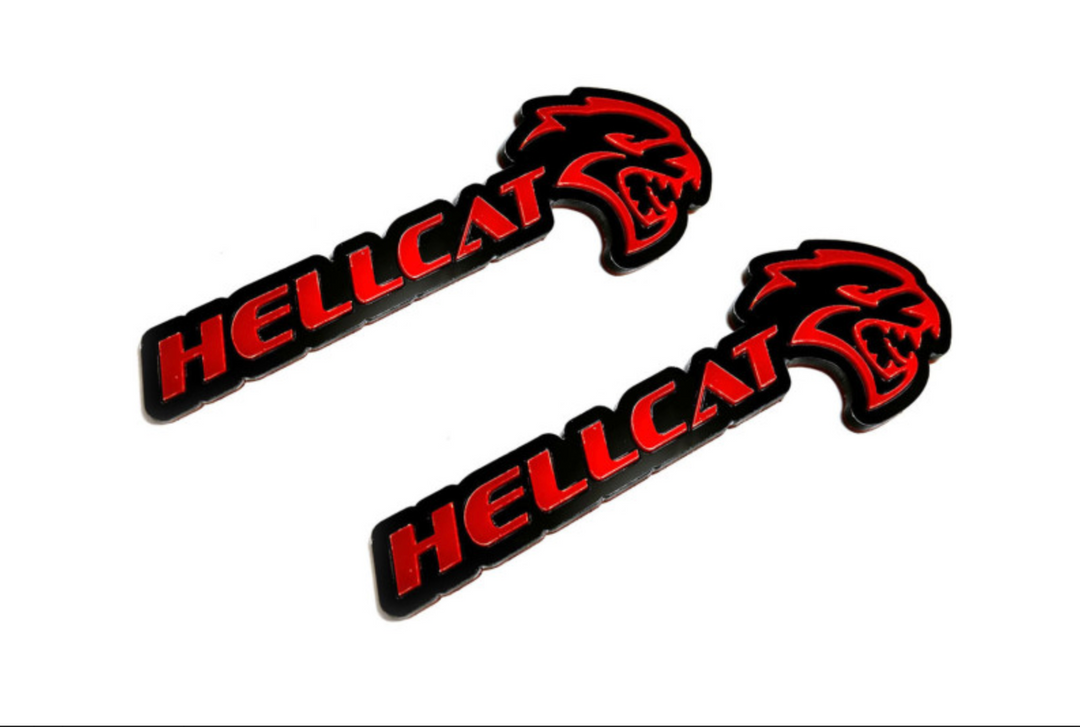 DODGE emblem for fenders with Hellcat logo (type 2) Dodge emblems decoinfabric