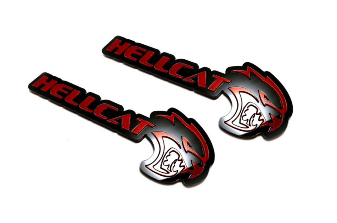 DODGE emblem for fenders with Hellcat logo (type 2) Dodge emblems decoinfabric