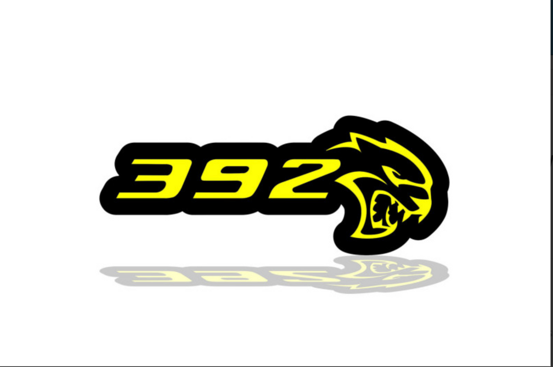 Dodge Illuminated LED Radiator Grille Emblems and Badges with 392 Hellcat logo Dodge Led emblems decoinfabric