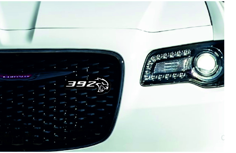 Dodge Illuminated LED Radiator Grille Emblems and Badges with 392 Hellcat logo Dodge Led emblems decoinfabric