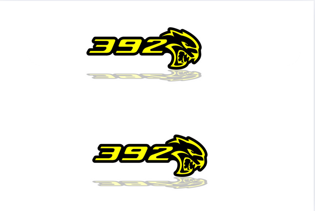 Dodge Emblem & Badges set with 392 Hellcat logo Dodge emblems decoinfabric