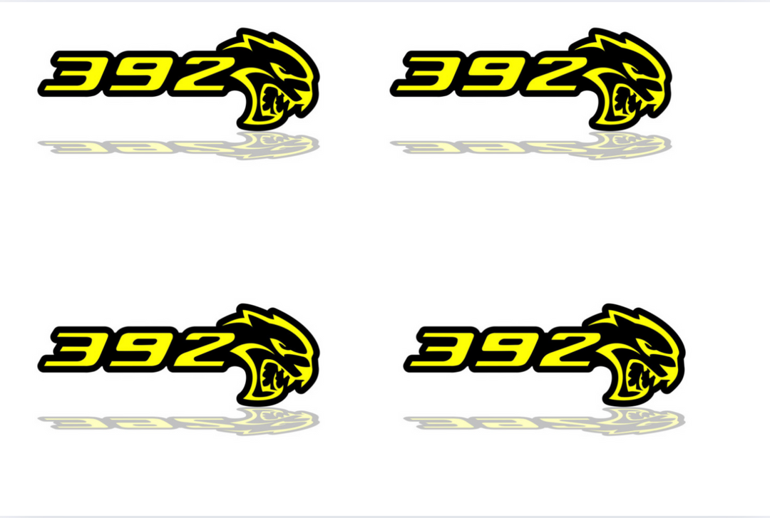 Dodge Emblem & Badges set with 392 Hellcat logo Dodge emblems decoinfabric