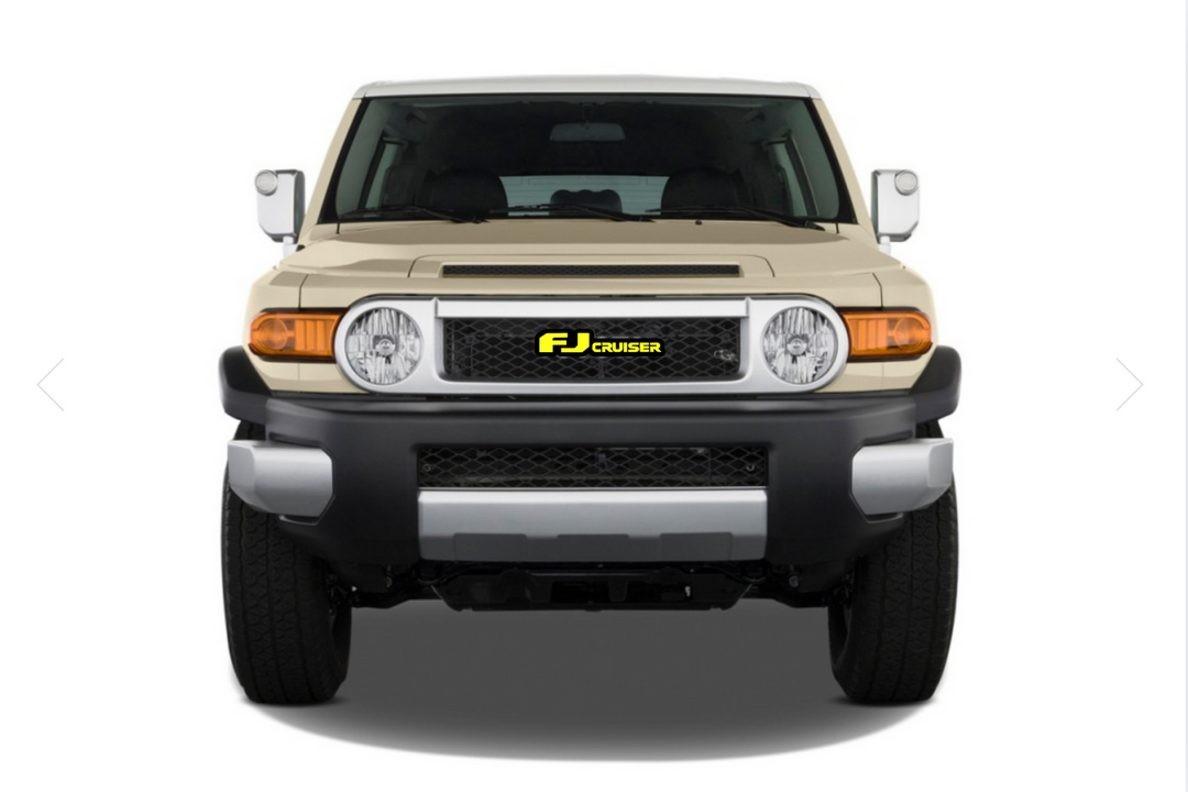 Toyota FJ CRUISER Radiator grille emblem with FJ CRUISER logo Toyota emblems decoinfabric