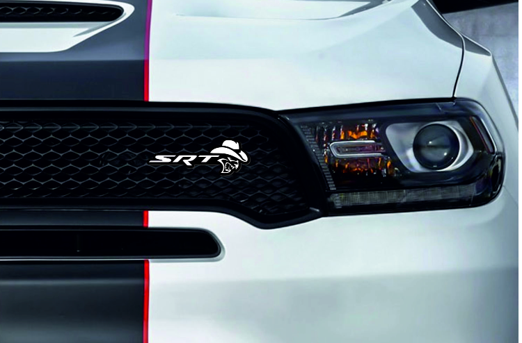 Dodge Emblem & Badge Set - Grille and Tailgate SRT Hellcat Cowboy logo Dodge emblems decoinfabric
