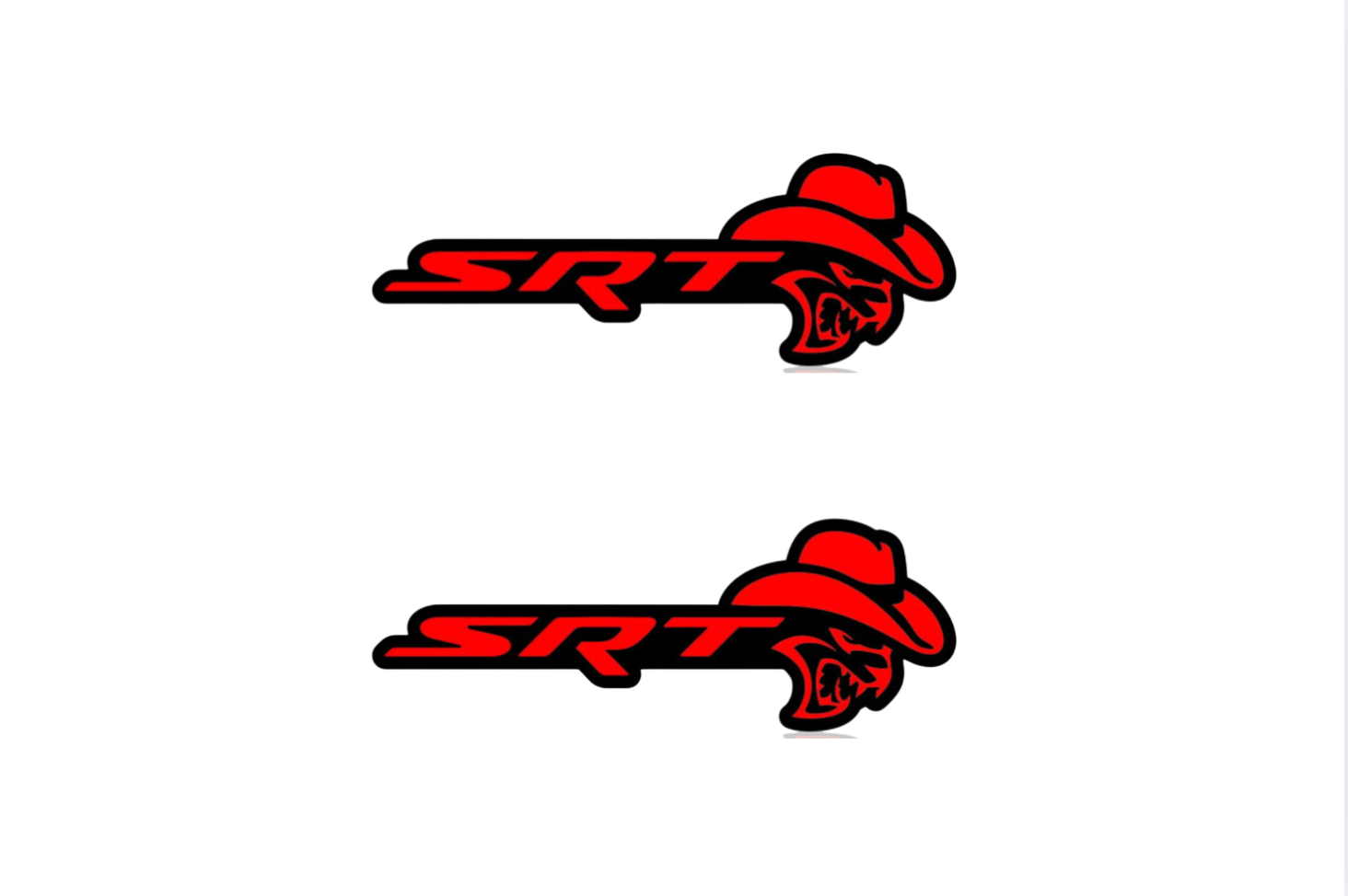 Dodge Emblem & Badge Set - Grille and Tailgate SRT Hellcat Cowboy logo Dodge emblems decoinfabric