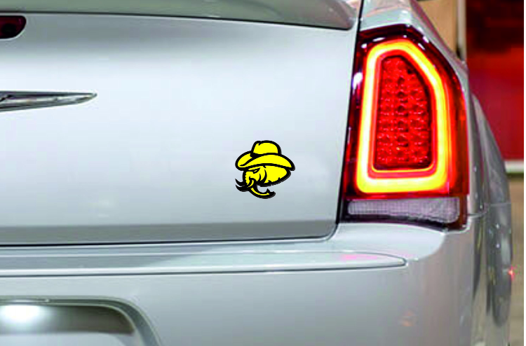 Chrysler tailgate trunk rear emblem with Hellephant Cowboy logo Chrysler emblems decoinfabric