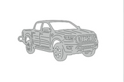 Car Keychain for Ford Ranger IV 2018-2022 (type 3D) Keychains opdesign