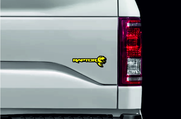Ford tailgate trunk rear emblem with Raptor logo (Type 3) Ford emblems decoinfabric