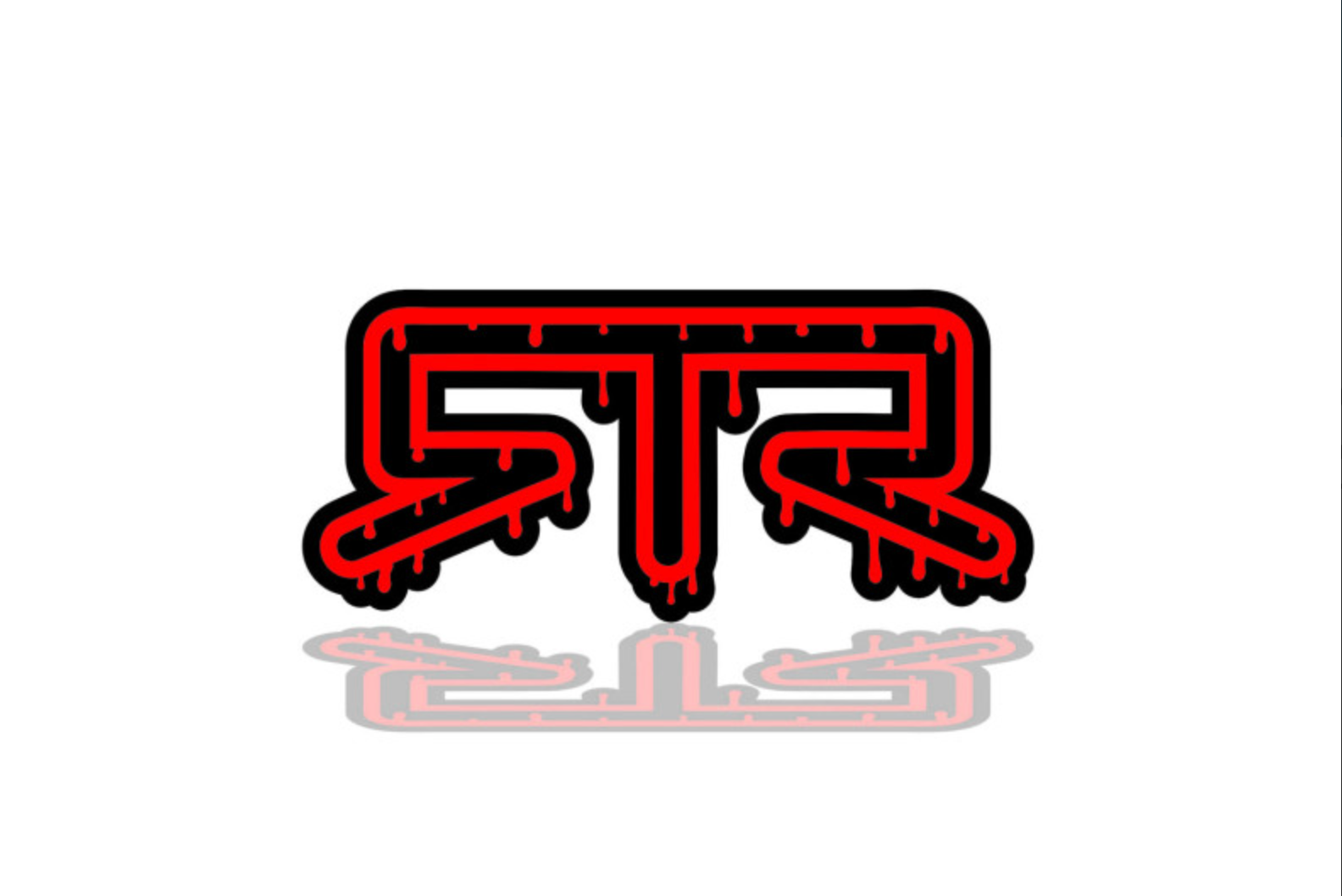 Ford tailgate trunk rear emblem with RTR Blood logo Ford emblems decoinfabric