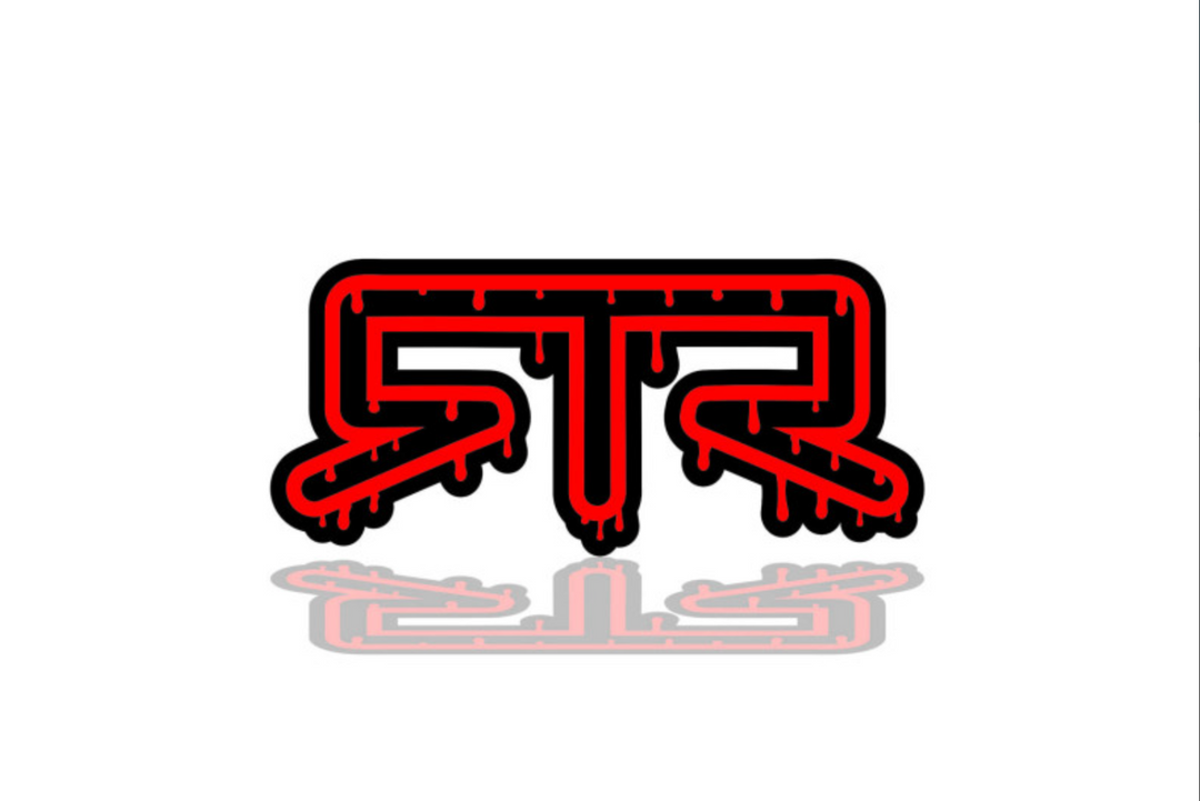 Ford tailgate trunk rear emblem with RTR Blood logo Ford emblems decoinfabric