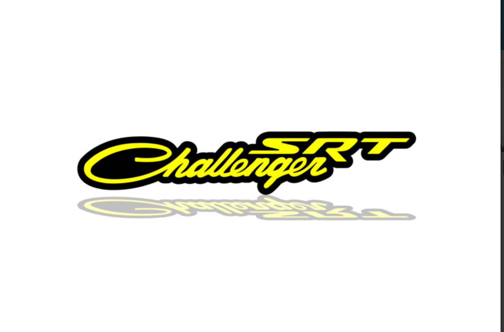 Dodge Challenger trunk rear emblem between tail lights with Challenger SRT logo Dodge emblems decoinfabric