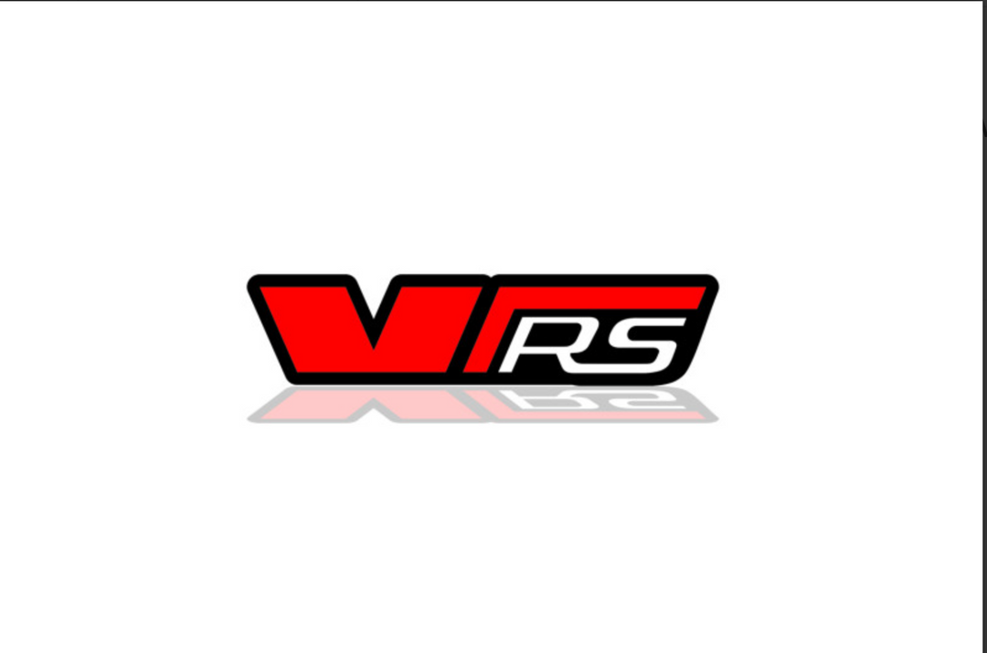 Skoda Radiator grille emblem with VRS logo (type 2) Skoda emblems decoinfabric