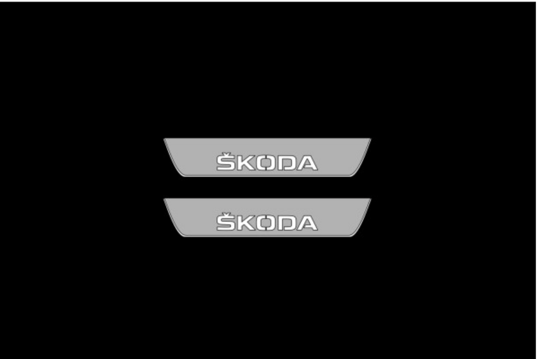 Skoda Octavia IV (A8) 2020+ Car Light Sill With Logo Skoda Skoda Led Door Sills opdesign