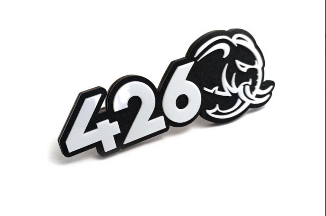 Jeep tailgate trunk rear emblem with 426 Hellephant logo Jeep emblems decoinfabric