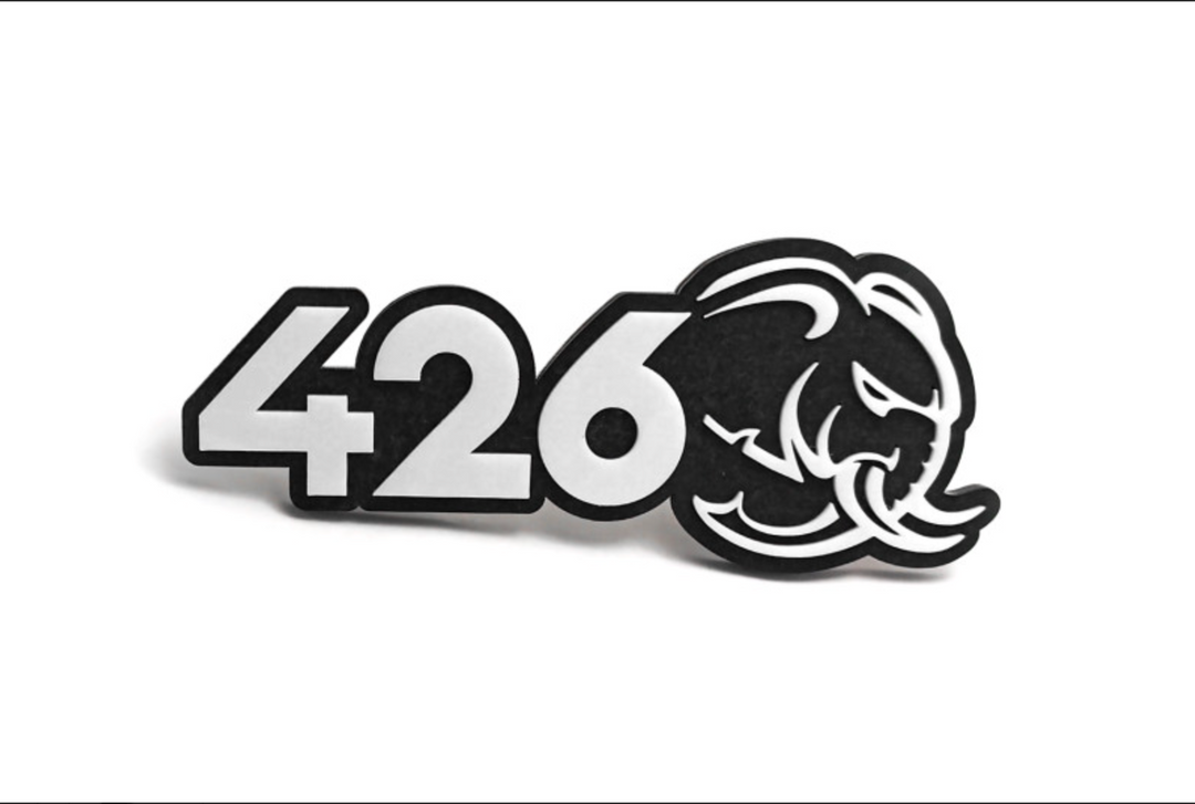 Jeep tailgate trunk rear emblem with 426 Hellephant logo Jeep emblems decoinfabric