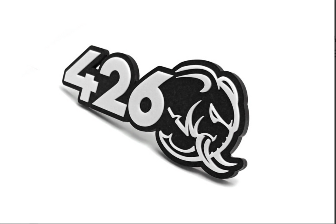 Jeep tailgate trunk rear emblem with 426 Hellephant logo Jeep emblems decoinfabric