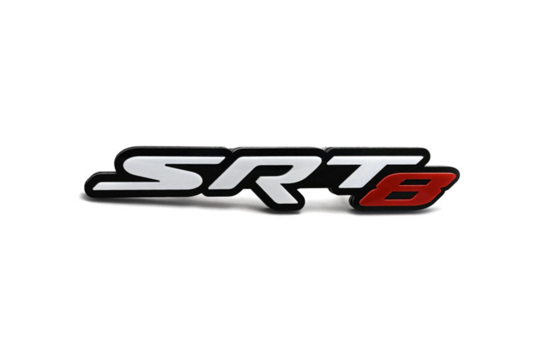 DODGE Radiator grille emblem with SRT8 logo (Type 2) Dodge emblems decoinfabric
