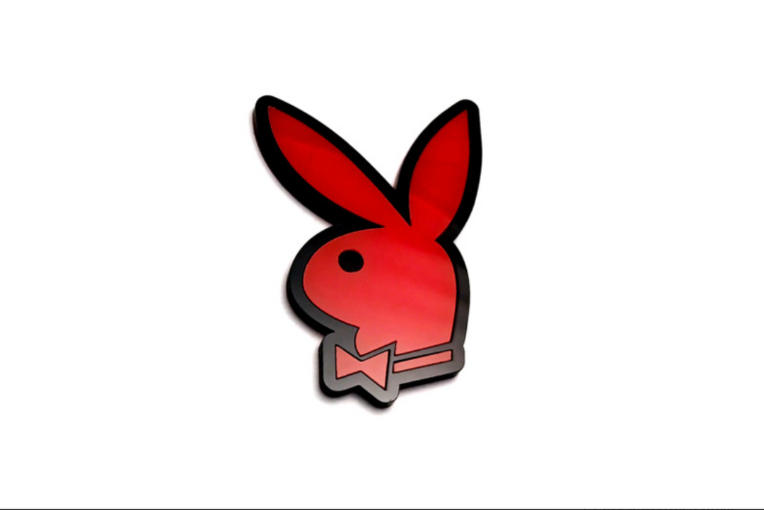Playboy tailgate trunk rear emblem with Playboy logo Custom Rear Emblem decoinfabric