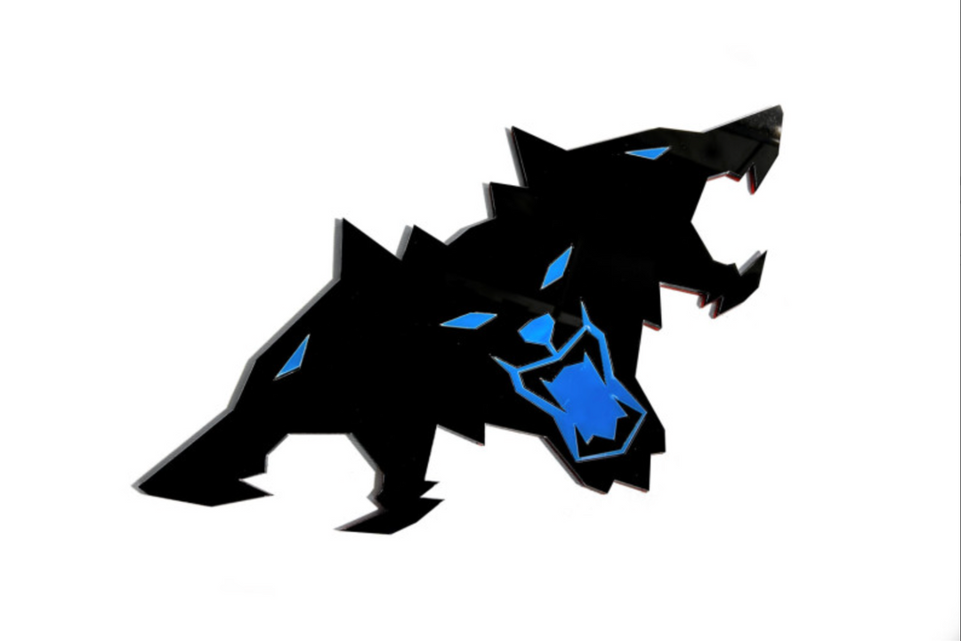 Tesla Cybertruck tailgate trunk rear emblem with Cyberbeast logo (BIG SIZE) Tesla emblems decoinfabric