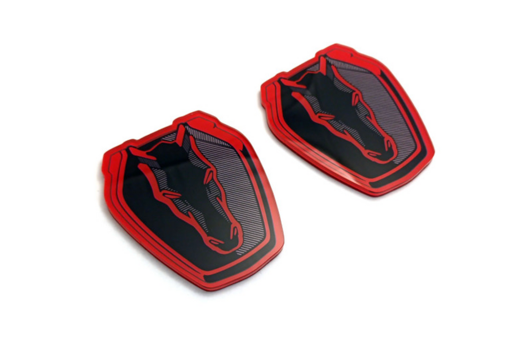 Ford Mustang emblem for fenders with Mustang Dark Horse logo Ford emblems decoinfabric