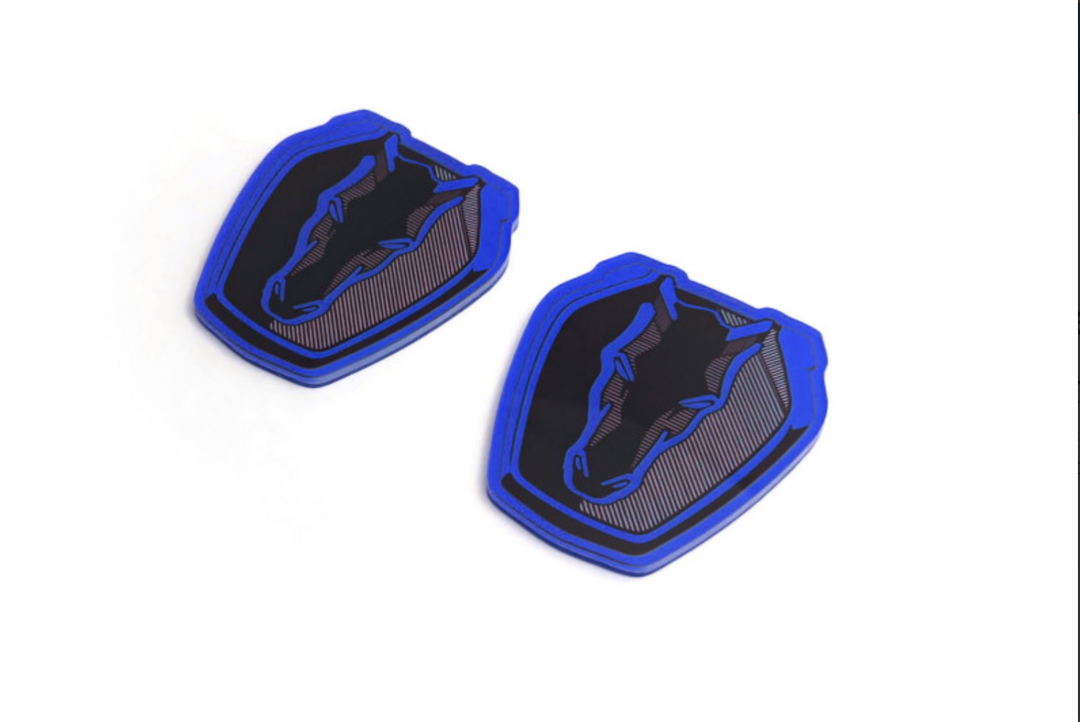 Ford Mustang emblem for fenders with Mustang Dark Horse logo Ford emblems decoinfabric