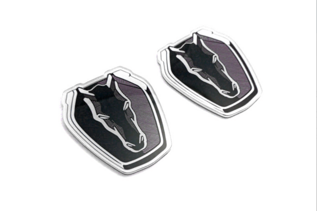 Ford Mustang emblem for fenders with Mustang Dark Horse logo Ford emblems decoinfabric