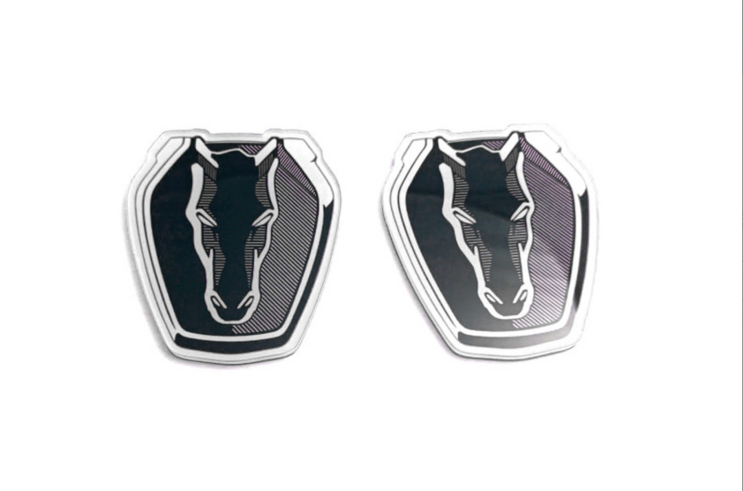 Ford Mustang emblem for fenders with Mustang Dark Horse logo Ford emblems decoinfabric