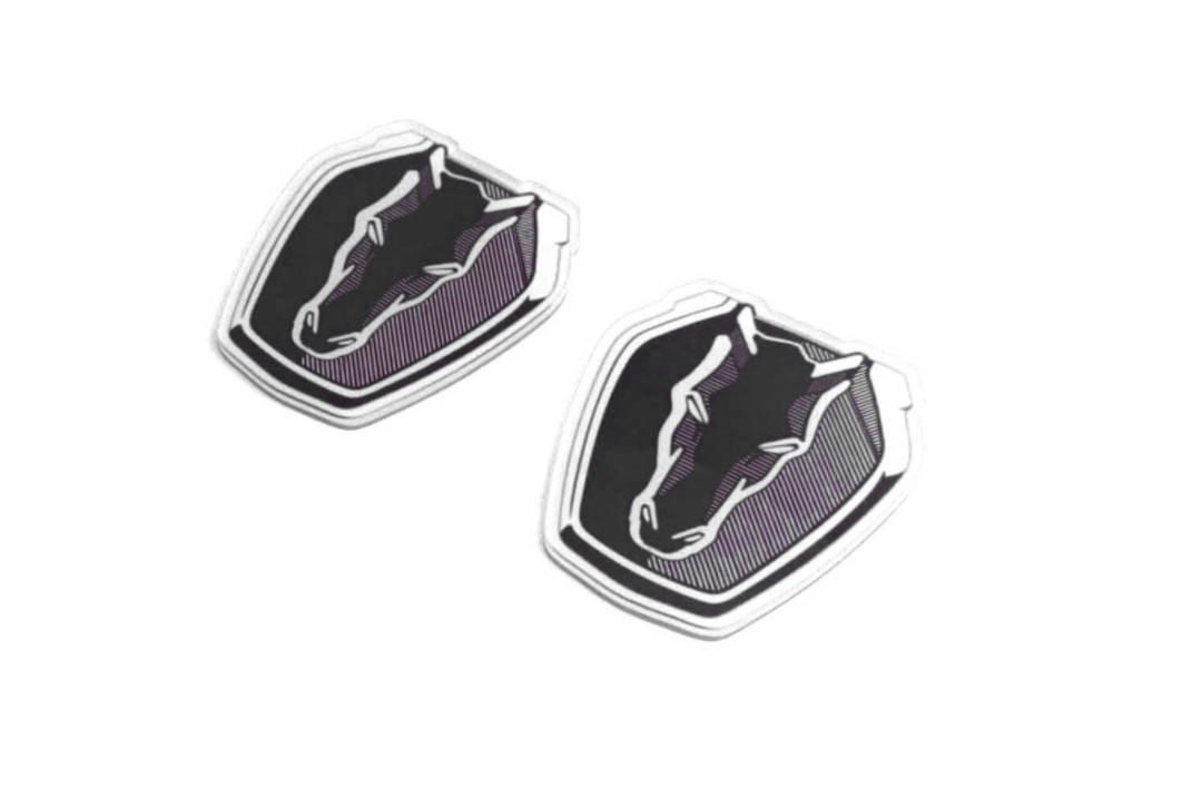 Ford Mustang emblem for fenders with Mustang Dark Horse logo Ford emblems decoinfabric