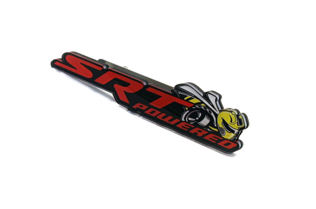 Dodge tailgate trunk rear emblem with SRT Powered + Scat Pack logo (Type 2) Dodge emblems decoinfabric
