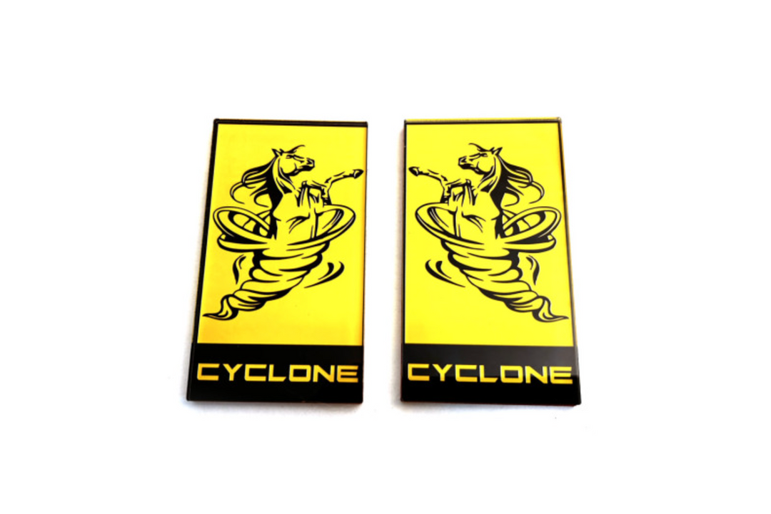 Ford Mustang Emblem & Badges set with Cyclone logo Ford emblems decoinfabric