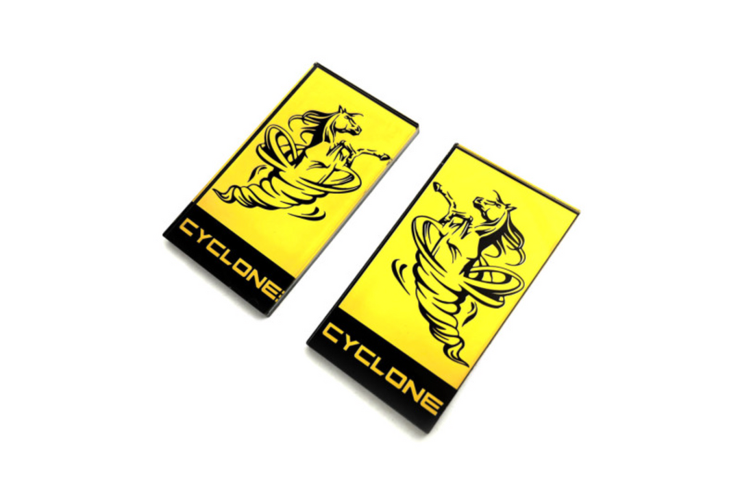 Ford Mustang Emblem & Badges set with Cyclone logo Ford emblems decoinfabric