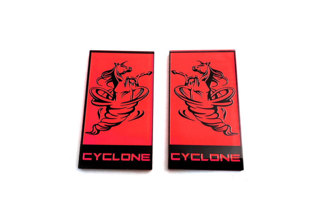 Ford Mustang Emblem & Badges set with Cyclone logo Ford emblems decoinfabric