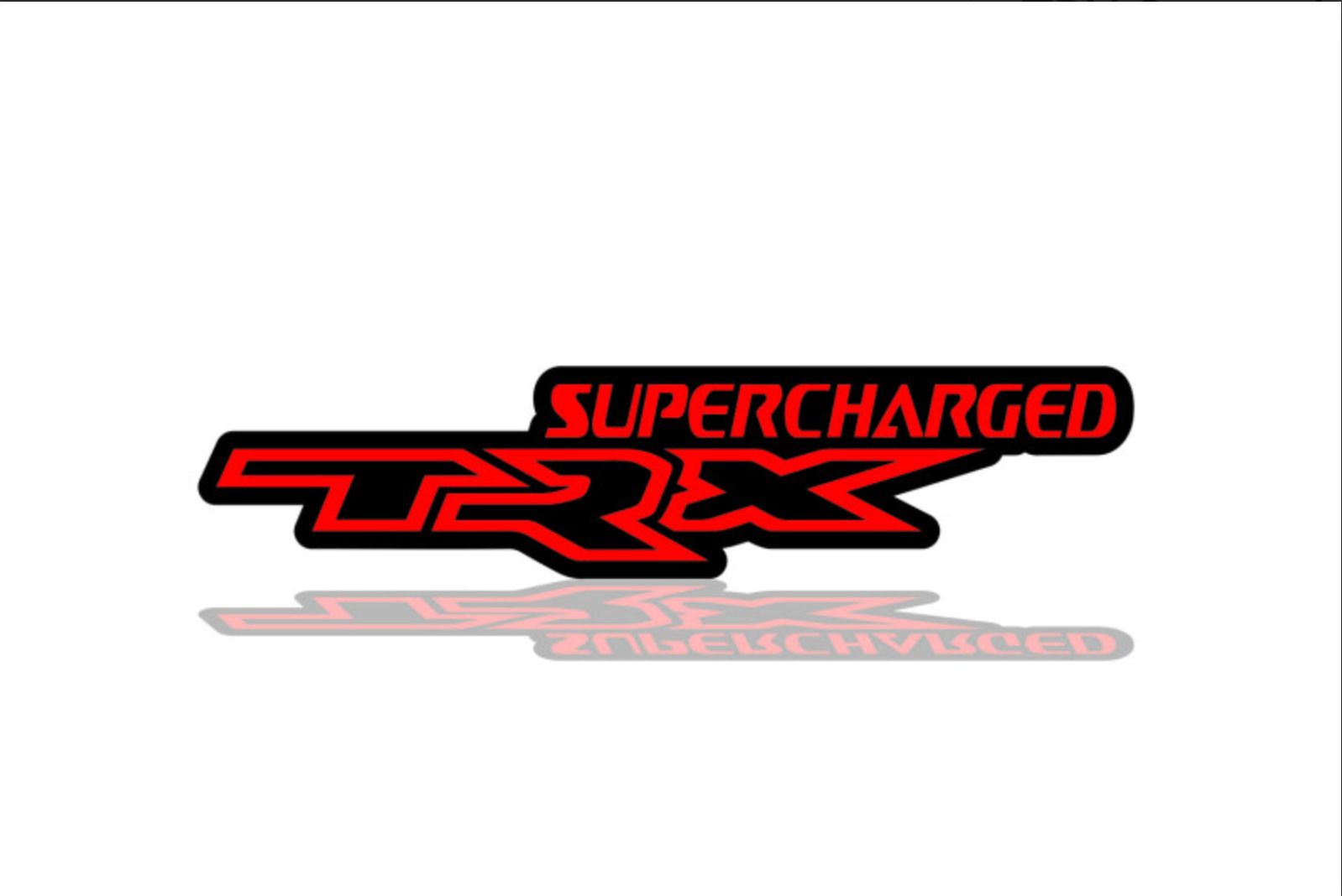 Dodge tailgate trunk rear emblem with TRX Supercharged logo Dodge emblems decoinfabric