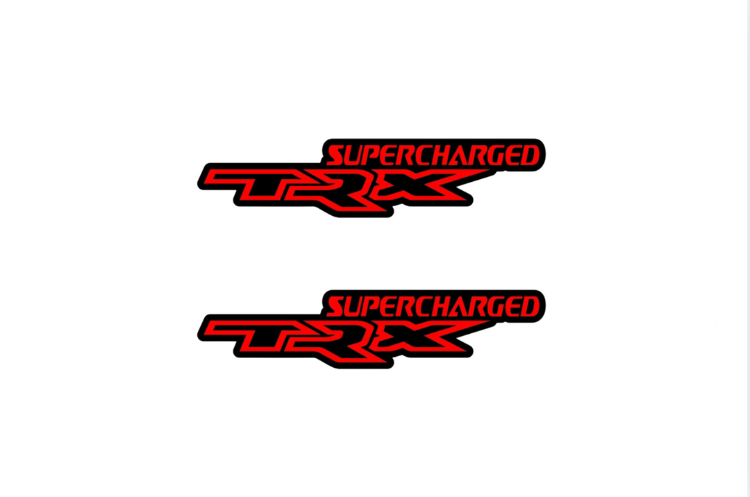 Dodge Emblem & Badge Set - Grille and Tailgate TRX Supercharged logo Dodge emblems decoinfabric