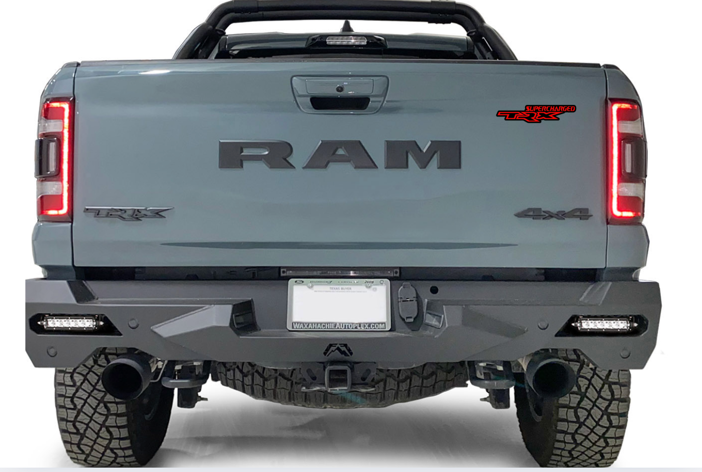 Dodge tailgate trunk rear emblem with TRX Supercharged logo Dodge emblems decoinfabric