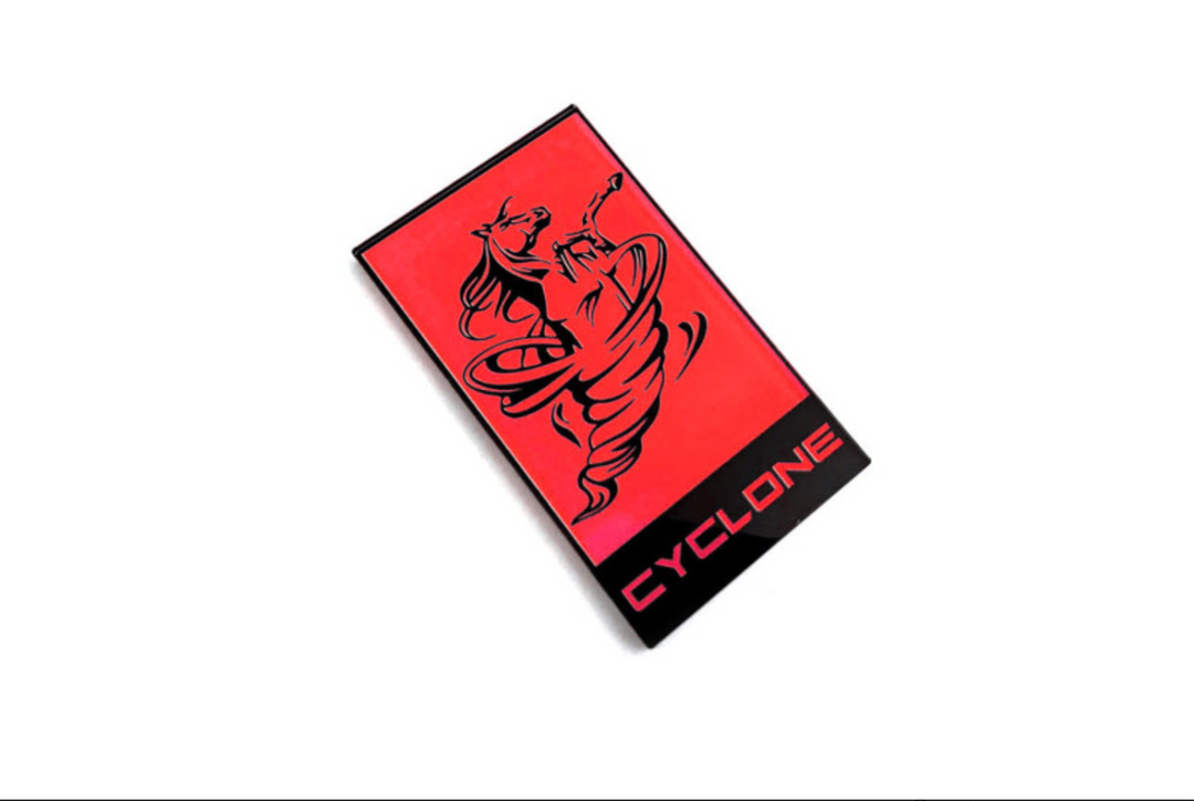 Ford Mustang tailgate trunk rear emblem with Cyclone logo Ford emblems decoinfabric