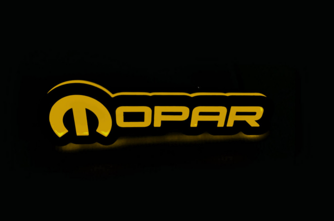 Jeep Illuminated LED Radiator Grille Emblems and Badges with Mopar (type 2) logo Jeep Led Emblems decoinfabric