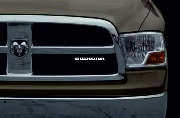 Dodge Illuminated LED Radiator Grille Emblems and Badges with Bighorn logo Dodge Led emblems decoinfabric