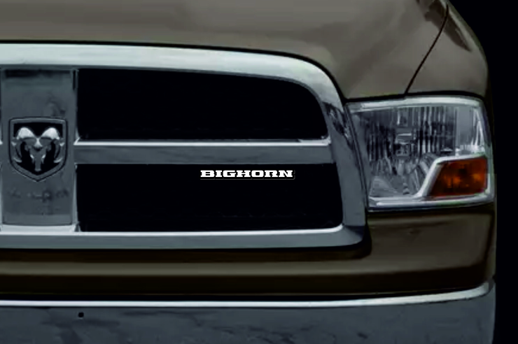 Dodge Emblem & Badge Set - Grille and Tailgate Bighorn logo Dodge emblems decoinfabric