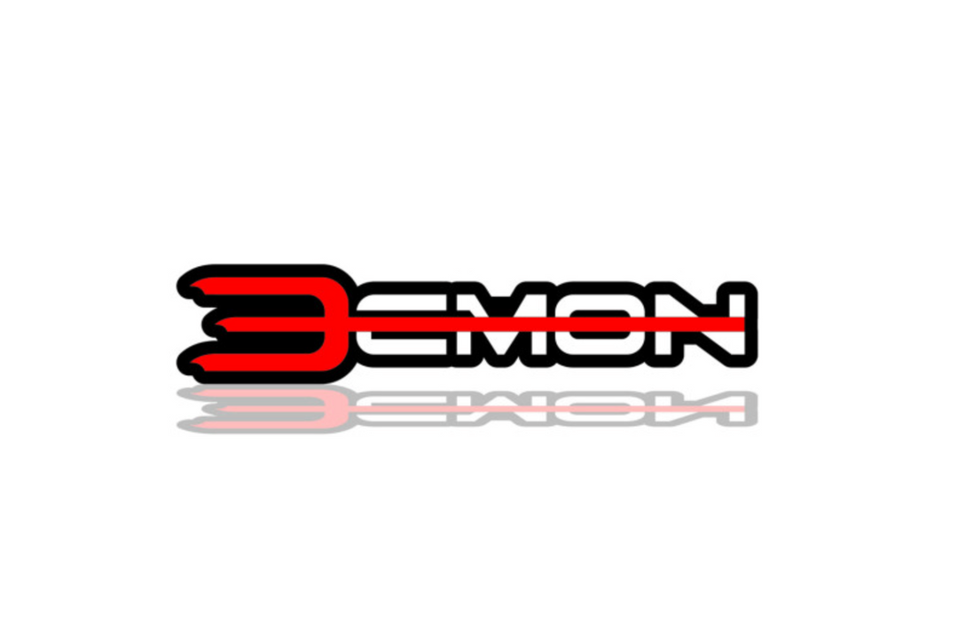 Dodge Radiator grille emblem with logo Demon (Type 4) Dodge emblems decoinfabric