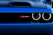 Dodge Radiator grille emblem with logo Demon (Type 4) Dodge emblems decoinfabric
