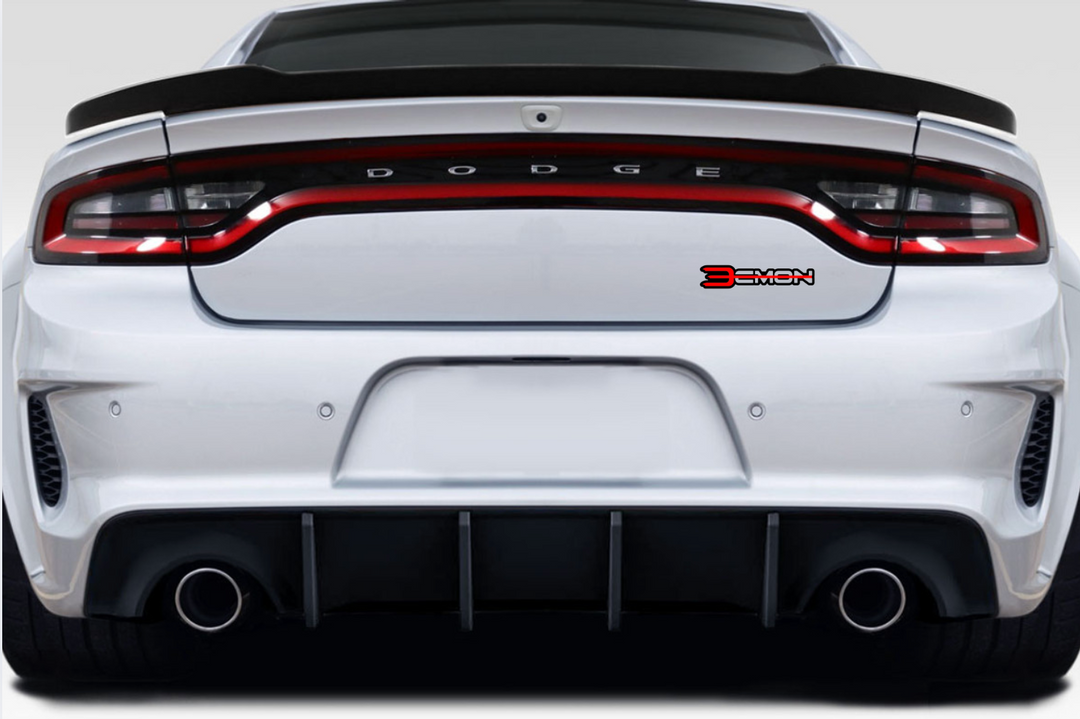 Dodge tailgate trunk rear emblem with logo Demon (Type 4) Dodge emblems decoinfabric