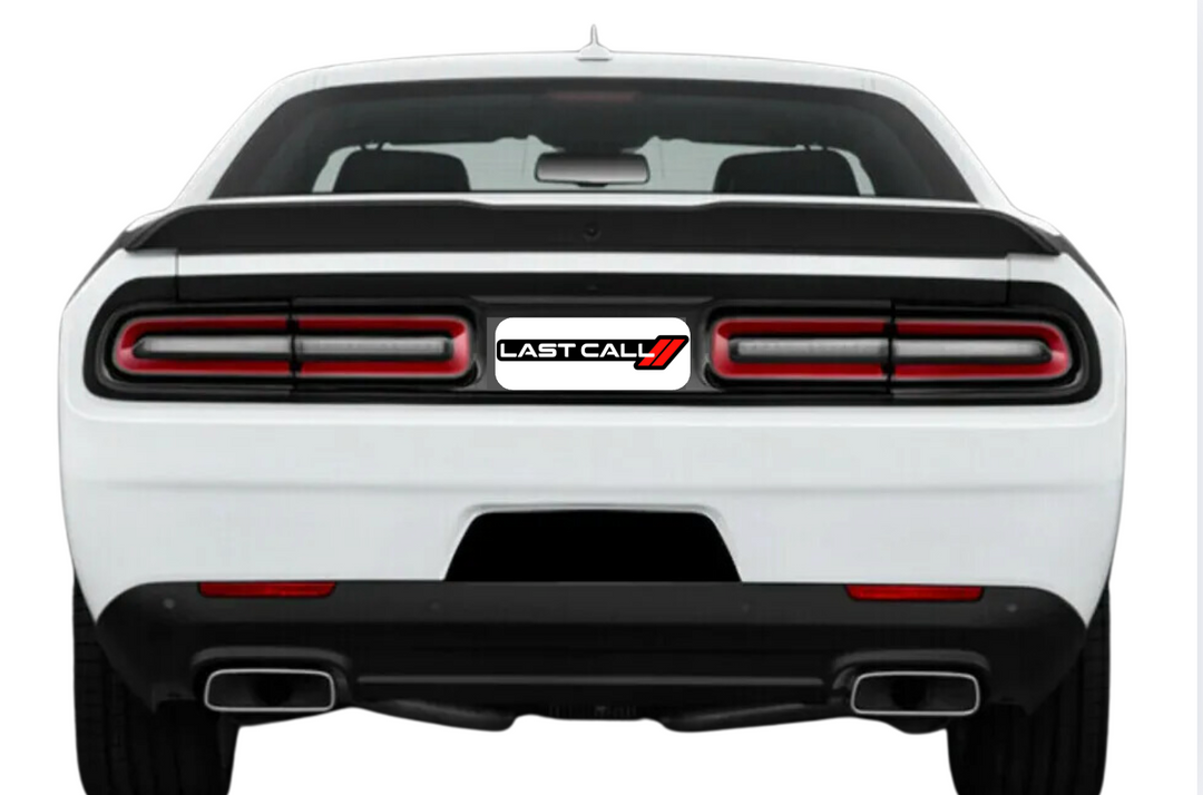 Dodge Challenger trunk rear emblem between tail lights with Last Call + logo Dodge Dodge emblems decoinfabric