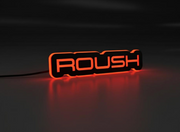 Ford Illuminated LED Radiator Grille Emblems and Badges with Roush (type 3) logo Ford Led Emblems decoinfabric
