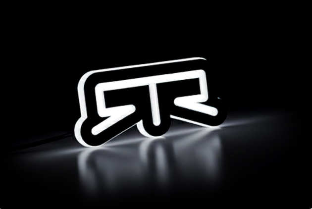 Ford Illuminated LED Radiator Grille Emblems and Badges with RTR (type 1) logo Ford Led Emblems decoinfabric
