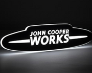Mini Illuminated LED Radiator Grille Emblems and Badges with John Cooper Works logo Mini Led emblems decoinfabric