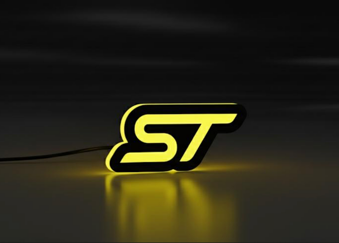 Ford Illuminated LED Radiator Grille Emblems and Badges with ST logo (type 1) Ford Led Emblems decoinfabric